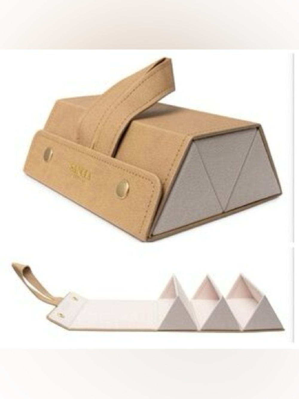 Sancia Australia Triple Sunglass Organizer Tan Travel Clean Girl Minimalist